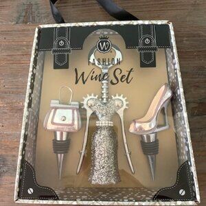 Fashion Wine Silver Glitter 3pcs. Set